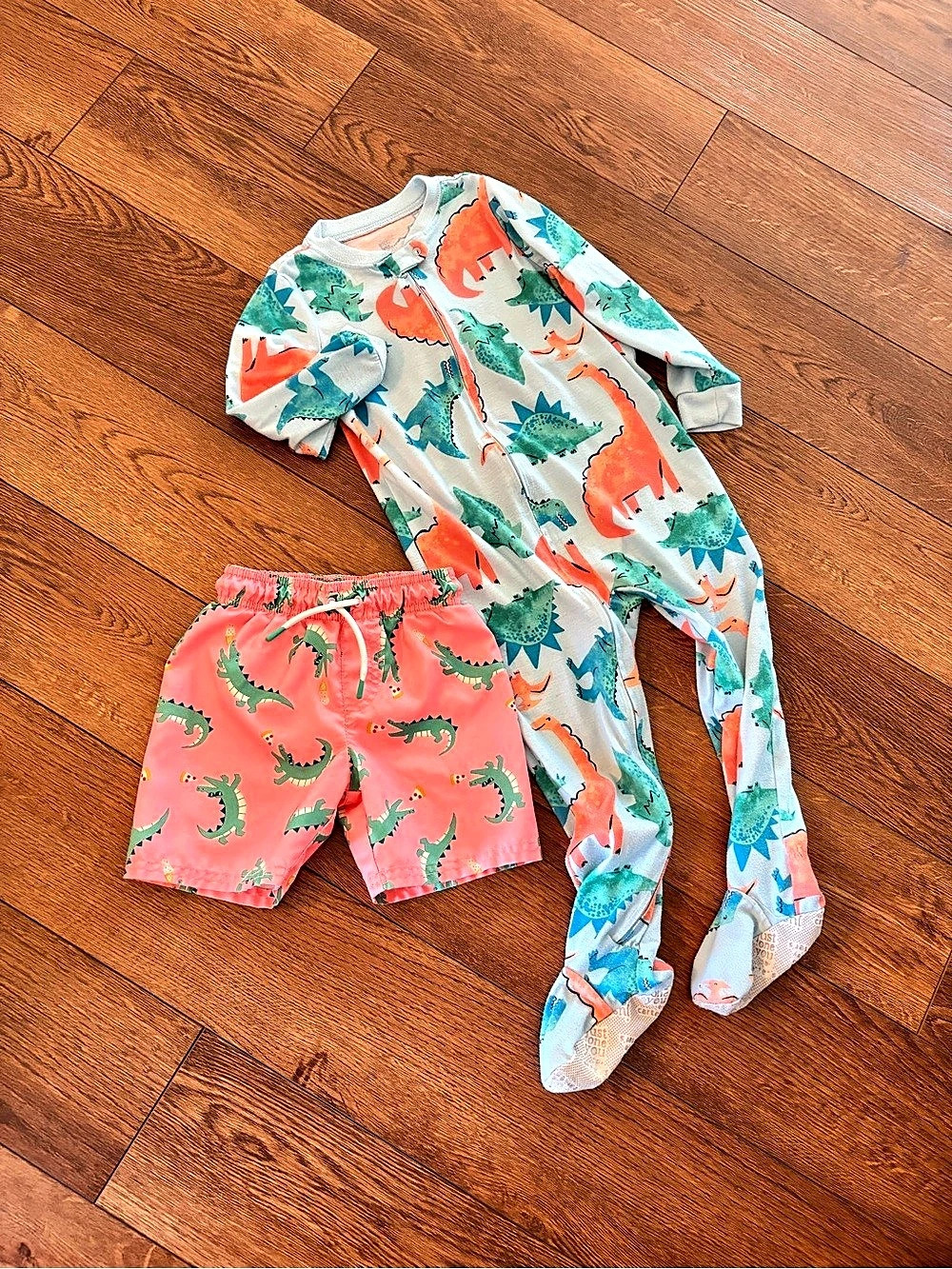 Just One You Made by Carter's Dinosaur Print Footed Set